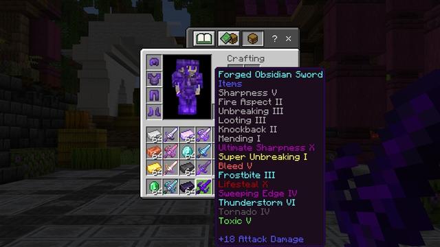 Screenshot of the Minecraft Bedrock Marketplace product Enchants Expansion created by Kubo Studios.