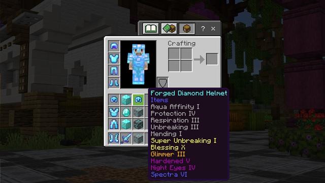 Screenshot of the Minecraft Bedrock Marketplace product Enchants Expansion created by Kubo Studios.