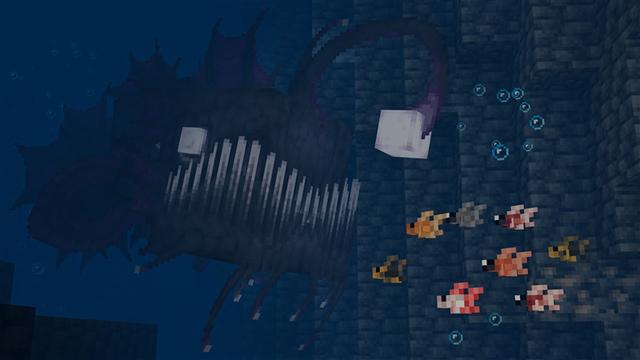 Screenshot of the Minecraft Bedrock Marketplace product FISHING++ Add-On created by Kubo Studios.