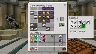 Screenshot of the Minecraft Bedrock Marketplace product Infinity Weapons created by Kubo Studios.