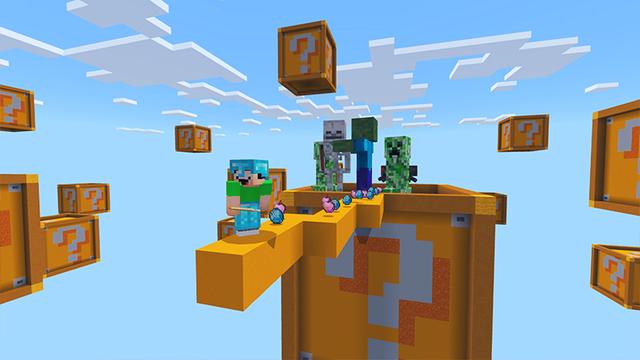 Screenshot of the Minecraft Bedrock Marketplace product Lucky Block Factory created by Kubo Studios.