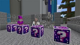 Screenshot of the Minecraft Bedrock Marketplace product Lucky Block++ created by Kubo Studios.