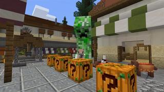 Screenshot of the Minecraft Bedrock Marketplace product Lucky Block: Scary Edition created by Kubo Studios.