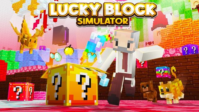 Thumbnail of the Minecraft Bedrock Marketplace product Lucky Block Simulator created by Kubo Studios.