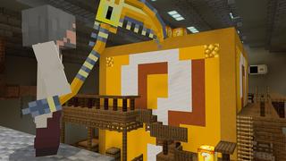 Screenshot of the Minecraft Bedrock Marketplace product Lucky Block Weapons created by Kubo Studios.