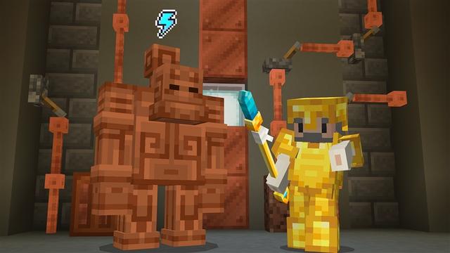 Screenshot of the Minecraft Bedrock Marketplace product Lucky Block Weapons created by Kubo Studios.