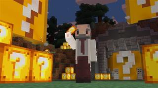 Screenshot of the Minecraft Bedrock Marketplace product Lucky Block Weapons created by Kubo Studios.