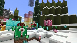 Screenshot of the Minecraft Bedrock Marketplace product Lucky Block: Winter created by Kubo Studios.