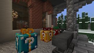 Screenshot of the Minecraft Bedrock Marketplace product Lucky Block: Winter created by Kubo Studios.