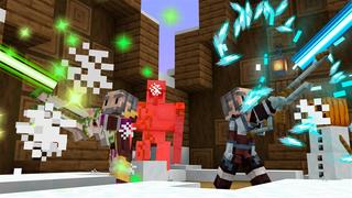 Screenshot of the Minecraft Bedrock Marketplace product Mob Blasters created by Kubo Studios.