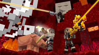 Screenshot of the Minecraft Bedrock Marketplace product Mob Blasters created by Kubo Studios.