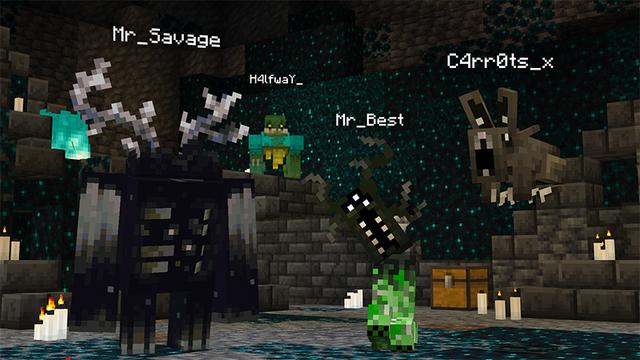 Screenshot of the Minecraft Bedrock Marketplace product MORPH Add-On created by Kubo Studios.