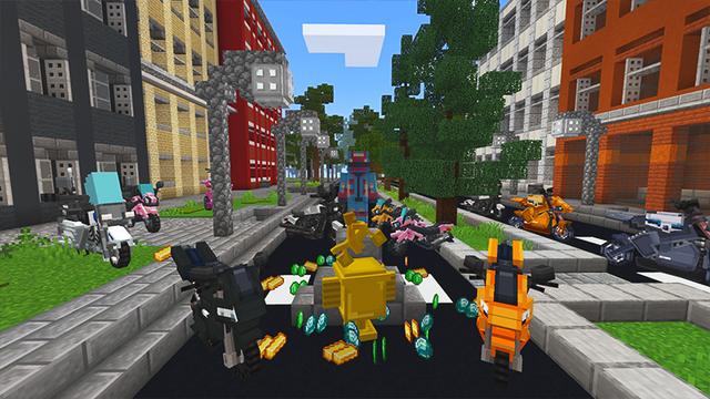 Screenshot of the Minecraft Bedrock Marketplace product Motorcycle City created by Kubo Studios.