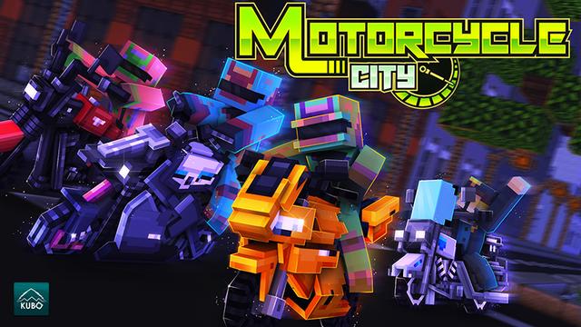 Thumbnail of the Minecraft Bedrock Marketplace product Motorcycle City created by Kubo Studios.