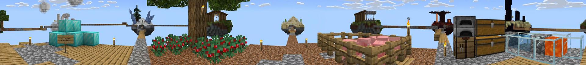Panorama of the Minecraft Bedrock Marketplace product One Block Lucky Block created by Kubo Studios.