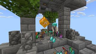 Screenshot of the Minecraft Bedrock Marketplace product One Block Lucky Block created by Kubo Studios.