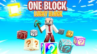 Thumbnail of the Minecraft Bedrock Marketplace product One Block Lucky Block created by Kubo Studios.