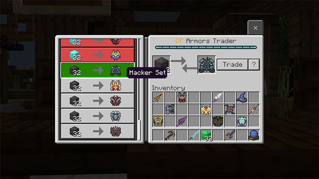 Screenshot of the Minecraft Bedrock Marketplace product OP Villagers created by Kubo Studios.