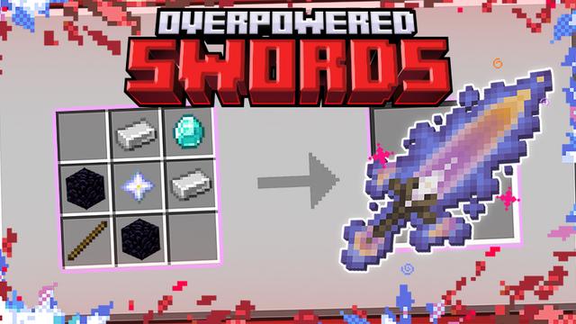 Thumbnail of the Minecraft Bedrock Marketplace product Overpowered Swords created by Kubo Studios.