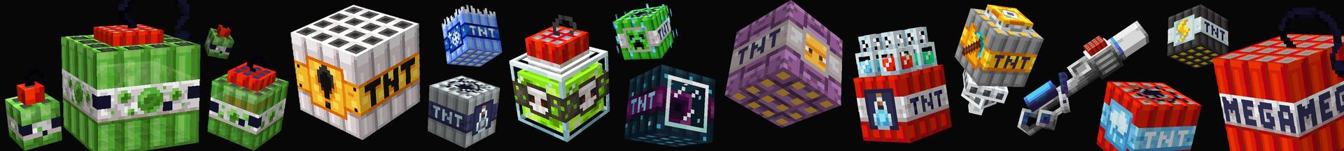 Panorama of the Minecraft Bedrock Marketplace product OVERPOWERED TNT created by Kubo Studios.