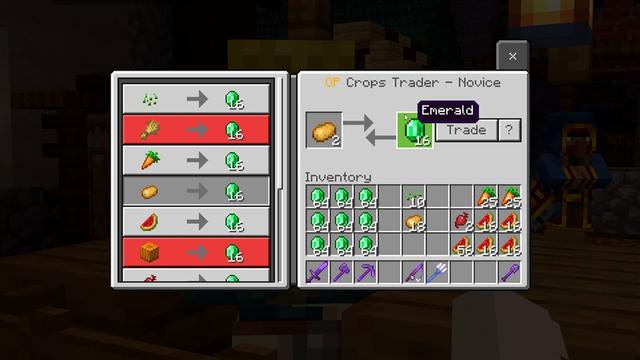 Screenshot of the Minecraft Bedrock Marketplace product Overpowered Traders created by Kubo Studios.