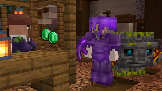 Screenshot of the Minecraft Bedrock Marketplace product Overpowered Traders created by Kubo Studios.