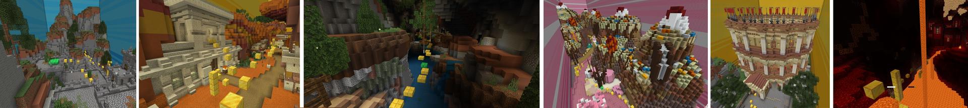 Panorama of the Minecraft Bedrock Marketplace product Parkour World created by Kubo Studios.