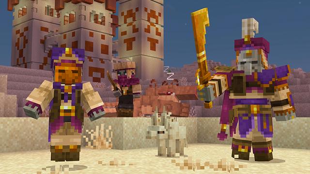 Screenshot of the Minecraft Bedrock Marketplace product PILLAGERS++ Add-On created by Kubo Studios.