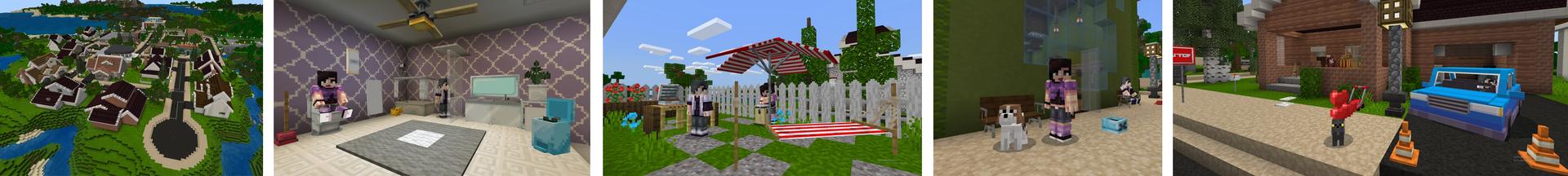 Panorama of the Minecraft Bedrock Marketplace product Realistic Furniture created by Kubo Studios.