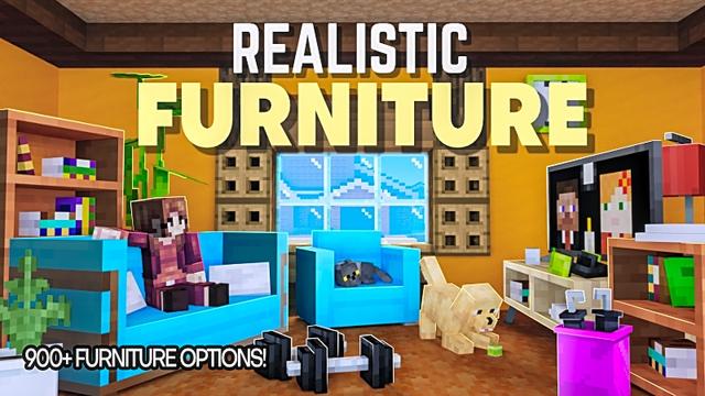 Thumbnail of the Minecraft Bedrock Marketplace product Realistic Furniture created by Kubo Studios.