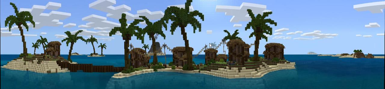 Panorama of the Minecraft Bedrock Marketplace product Sharks Survival! created by Kubo Studios.