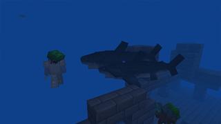 Screenshot of the Minecraft Bedrock Marketplace product Sharks Survival! created by Kubo Studios.