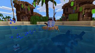 Screenshot of the Minecraft Bedrock Marketplace product Sharks Survival! created by Kubo Studios.