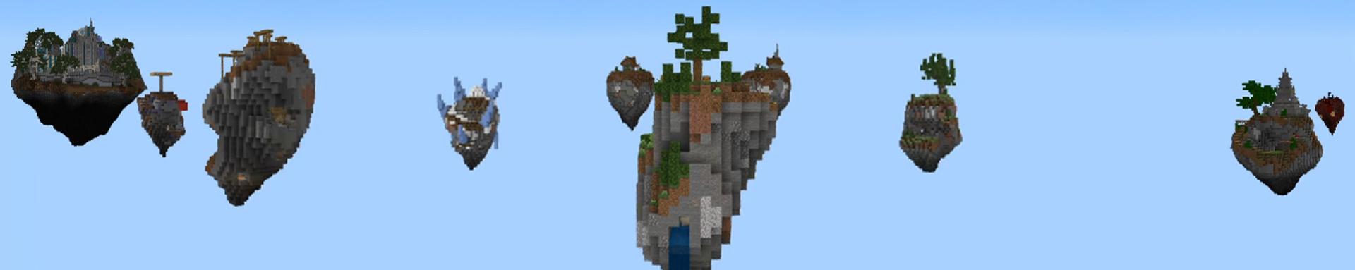 Panorama of the Minecraft Bedrock Marketplace product Skyblock: Jump Pads created by Kubo Studios.