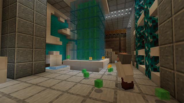 Screenshot of the Minecraft Bedrock Marketplace product Skyblock: Jump Pads created by Kubo Studios.