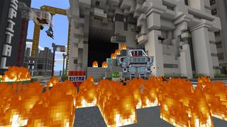 Screenshot of the Minecraft Bedrock Marketplace product TNT City created by Kubo Studios.