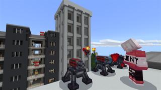 Screenshot of the Minecraft Bedrock Marketplace product TNT City created by Kubo Studios.