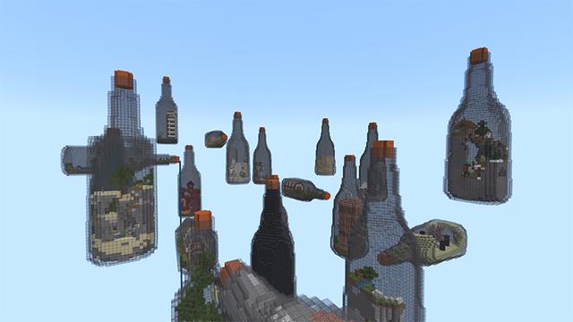 Screenshot of the Minecraft Bedrock Marketplace product Ultimate Bottle Survival created by Kubo Studios.
