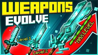 Thumbnail of the Minecraft Bedrock Marketplace product WEAPONS EVOLVE! created by Kubo Studios.