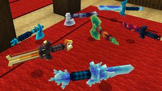 Screenshot of the Minecraft Bedrock Marketplace product WEAPONS++ ELEMENTS created by Kubo Studios.