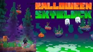 Thumbnail of the Minecraft Bedrock Marketplace product Halloween Skyblock created by Lebleb.