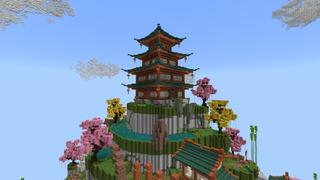 Screenshot of the Minecraft Bedrock Marketplace product Spiral Parkour created by Lebleb.