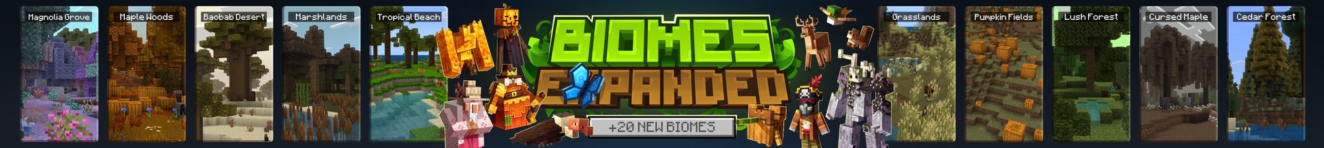 Panorama of the Minecraft Bedrock Marketplace product Biomes Expanded created by Levelatics.