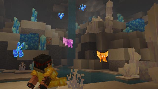 Screenshot of the Minecraft Bedrock Marketplace product Caves Expanded Add-On created by Levelatics.