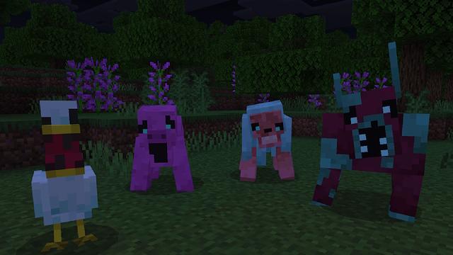 Screenshot of the Minecraft Bedrock Marketplace product MONSTERS Add-On created by Levelatics.