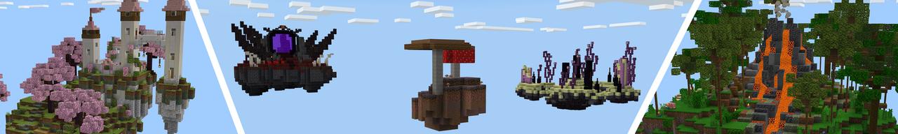 Panorama of the Minecraft Bedrock Marketplace product Skyblock created by Levelatics.