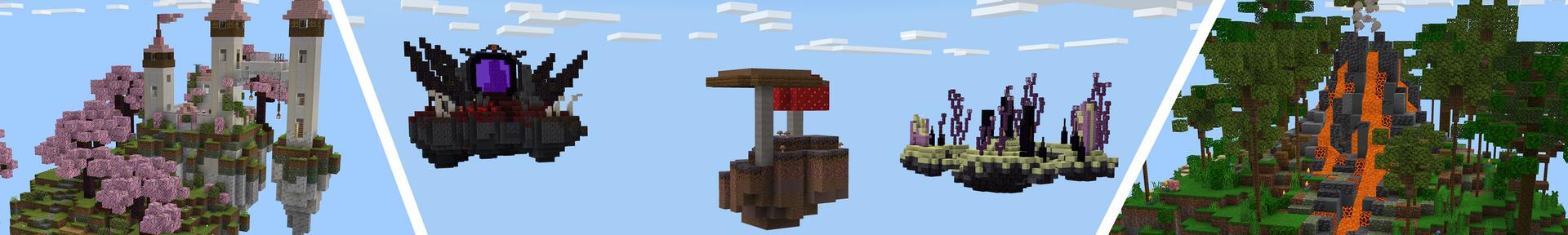 Panorama of the Minecraft Bedrock Marketplace product Skyblock created by Levelatics.