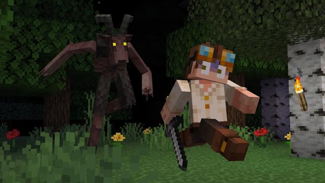 Screenshot of the Minecraft Bedrock Marketplace product The Goatman Add-On created by Levelatics.
