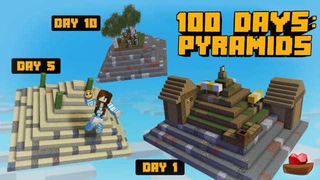 Thumbnail of the Minecraft Bedrock Marketplace product 100 Days: Pyramids created by Lifeboat.
