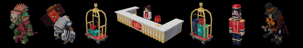 Panorama of the Minecraft Bedrock Marketplace product 100 Floor Challenge created by Lifeboat.
